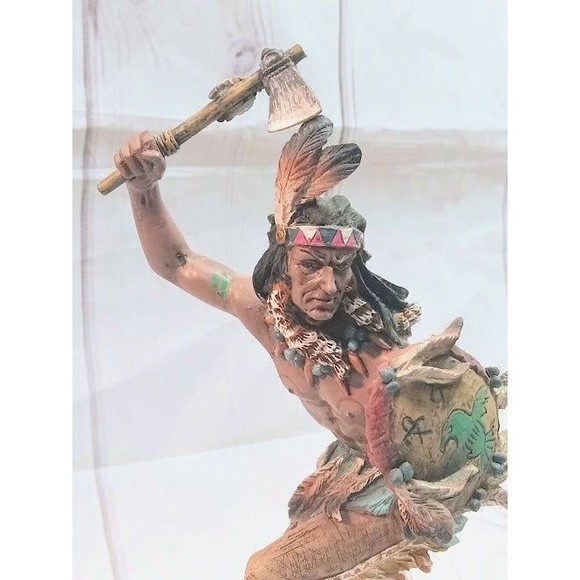 Vtg Statue Of Native American War Chief - Picture 6 of 9